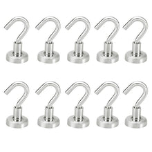 Load image into Gallery viewer, OUNONA 10 Pcs Magnetic Hooks Power Hook Magnet Holder