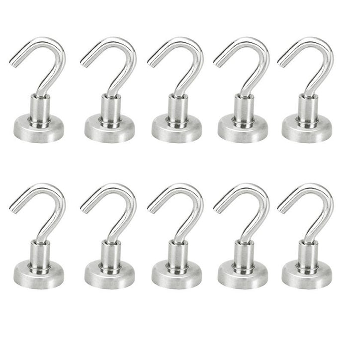 OUNONA 10 Pcs Magnetic Hooks Power Hook Magnet Holder