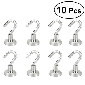 OUNONA 10 Pcs Magnetic Hooks Power Hook Magnet Holder